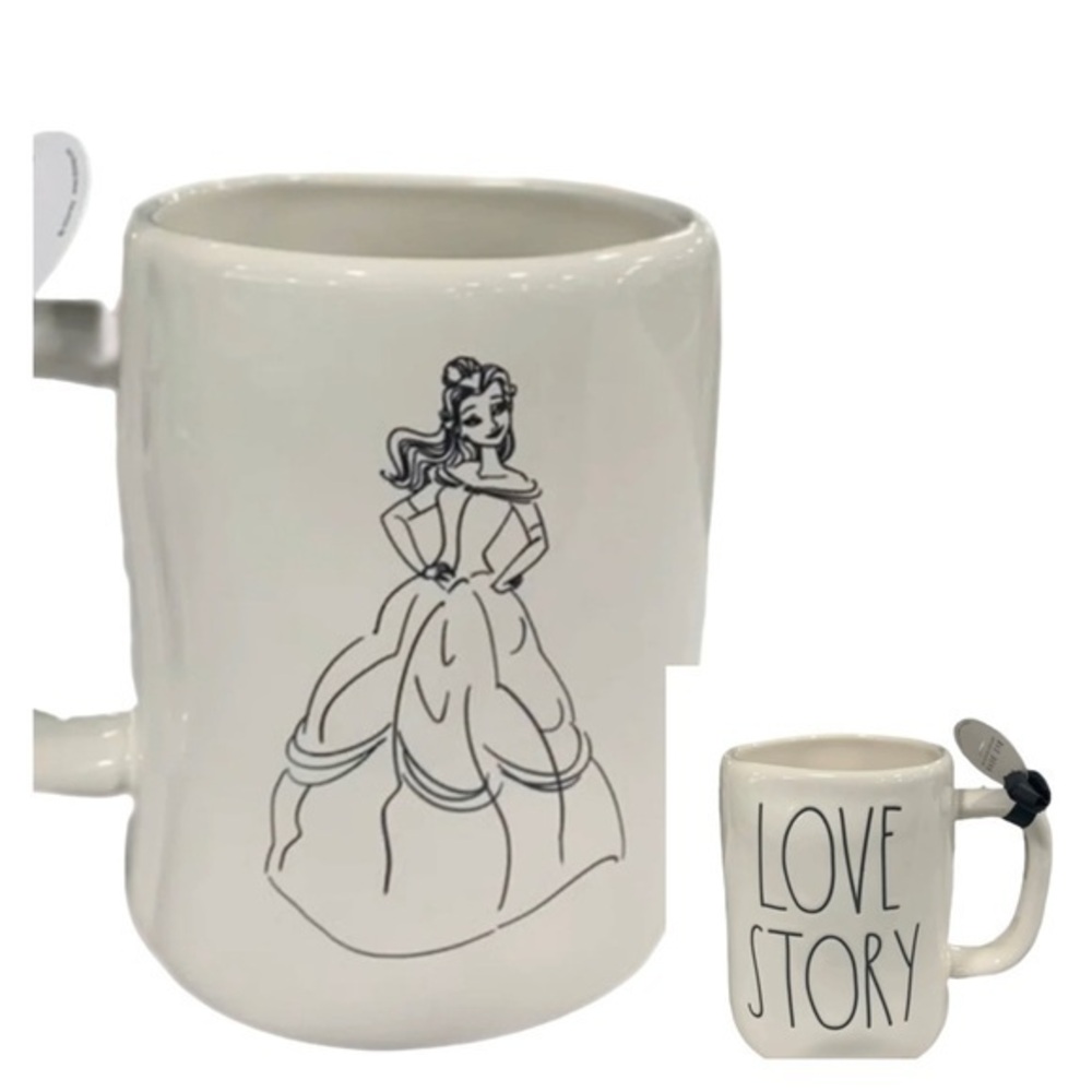 Rae Dunn Beauty and The Beast “Love Story” Disney Princess Mug